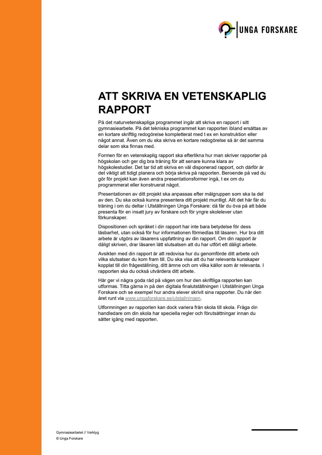 vetenskaplig rapport mall