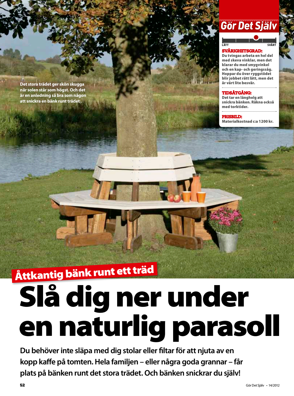 Snickra en åttkantig bänk runt träd – steg-för-steg ritning | CDC AB