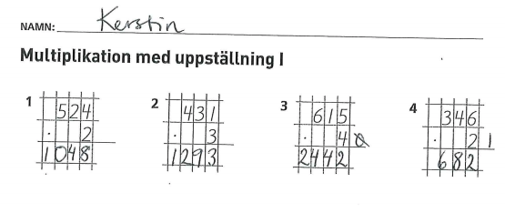 Multiplikation med uppställning – Övningar och metoder | CDC AB